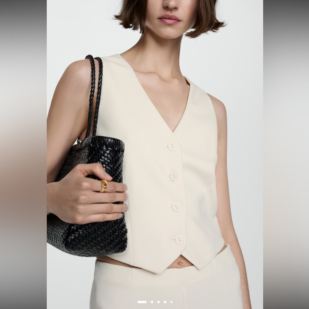 Mango Cream Suit Vest